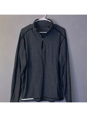 lululemon athletica Men’s Soft Jersey Half Zip Dark Gray Pullover Medium